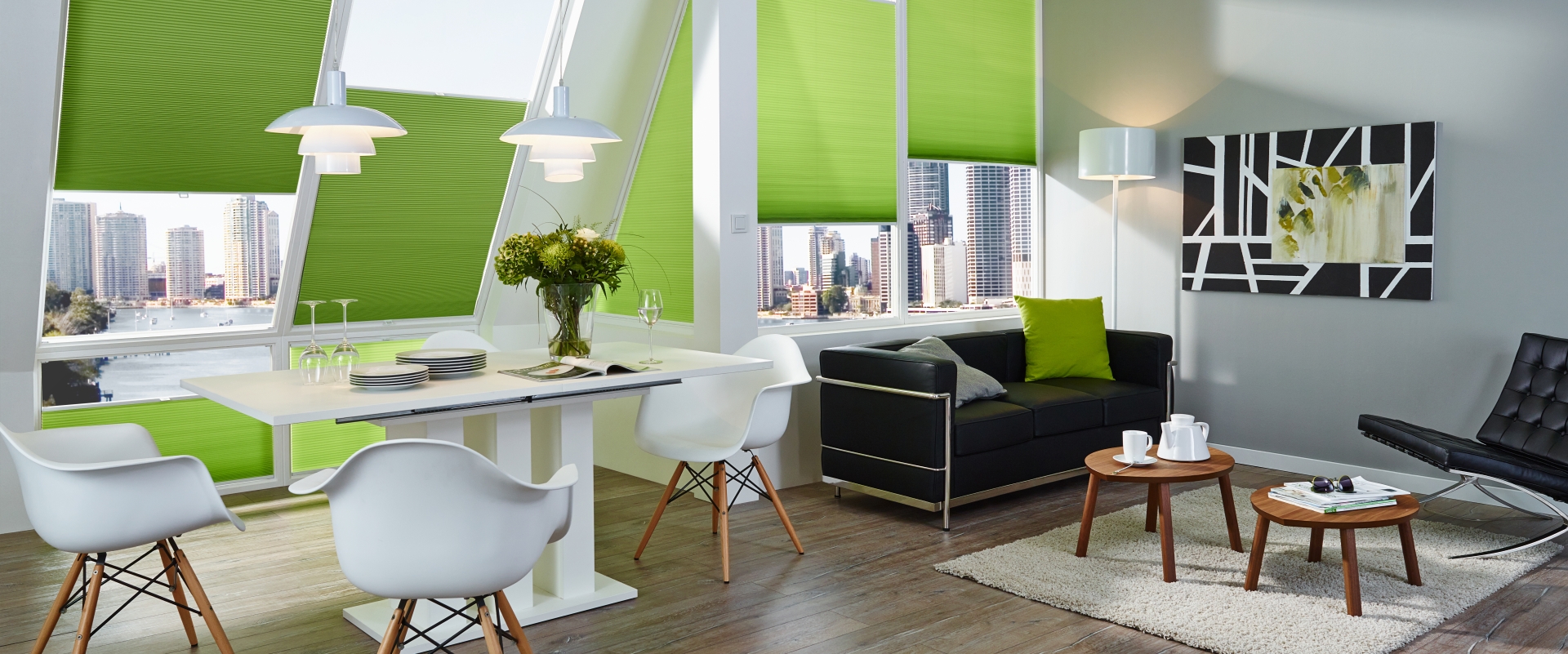 Bild Sonnenschutz Wohnzimmer grün
